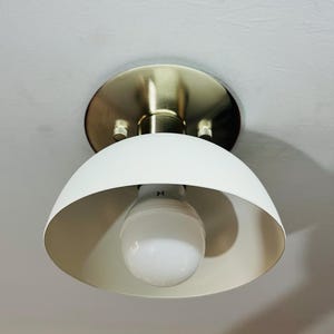 Modern 1 Small Light Flush Mount Light, Modern Brass Vanity Light Kitchen Light Fixture