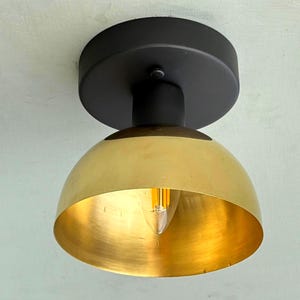 Handmade Brass Semi Flush Mount Ceiling Light: Modern Lighting