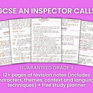 GCSE An Inspector Calls Revision Notes Grade 9/A* English Literature