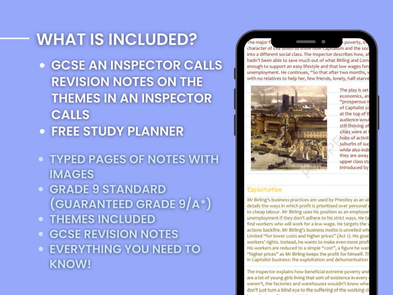 GCSE an Inspector Calls Themes Revision Notes Grade 9/A English
