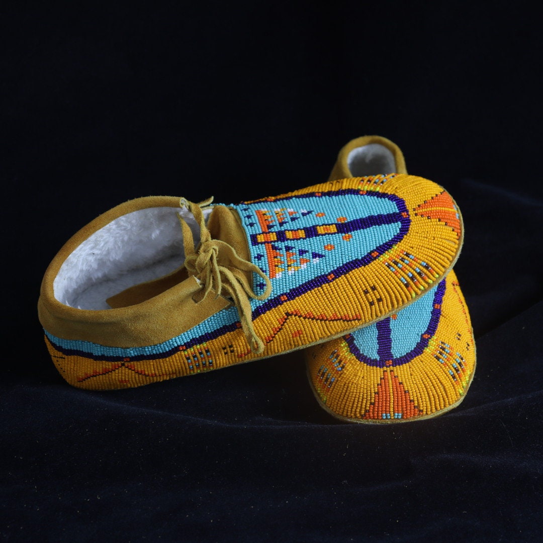 Beaded moccasins hotsell for sale