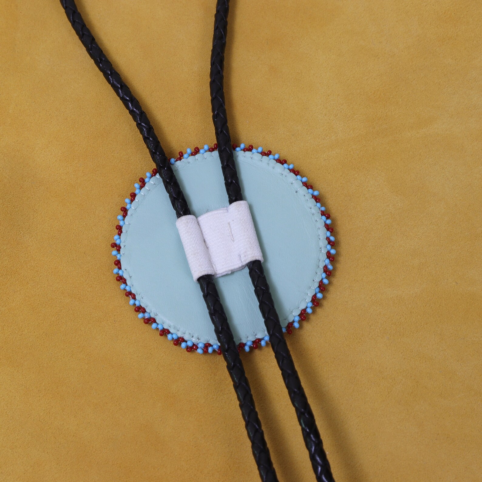 Beaded Bolo Tie by Beliacci. Handmade Native American Style Etsy