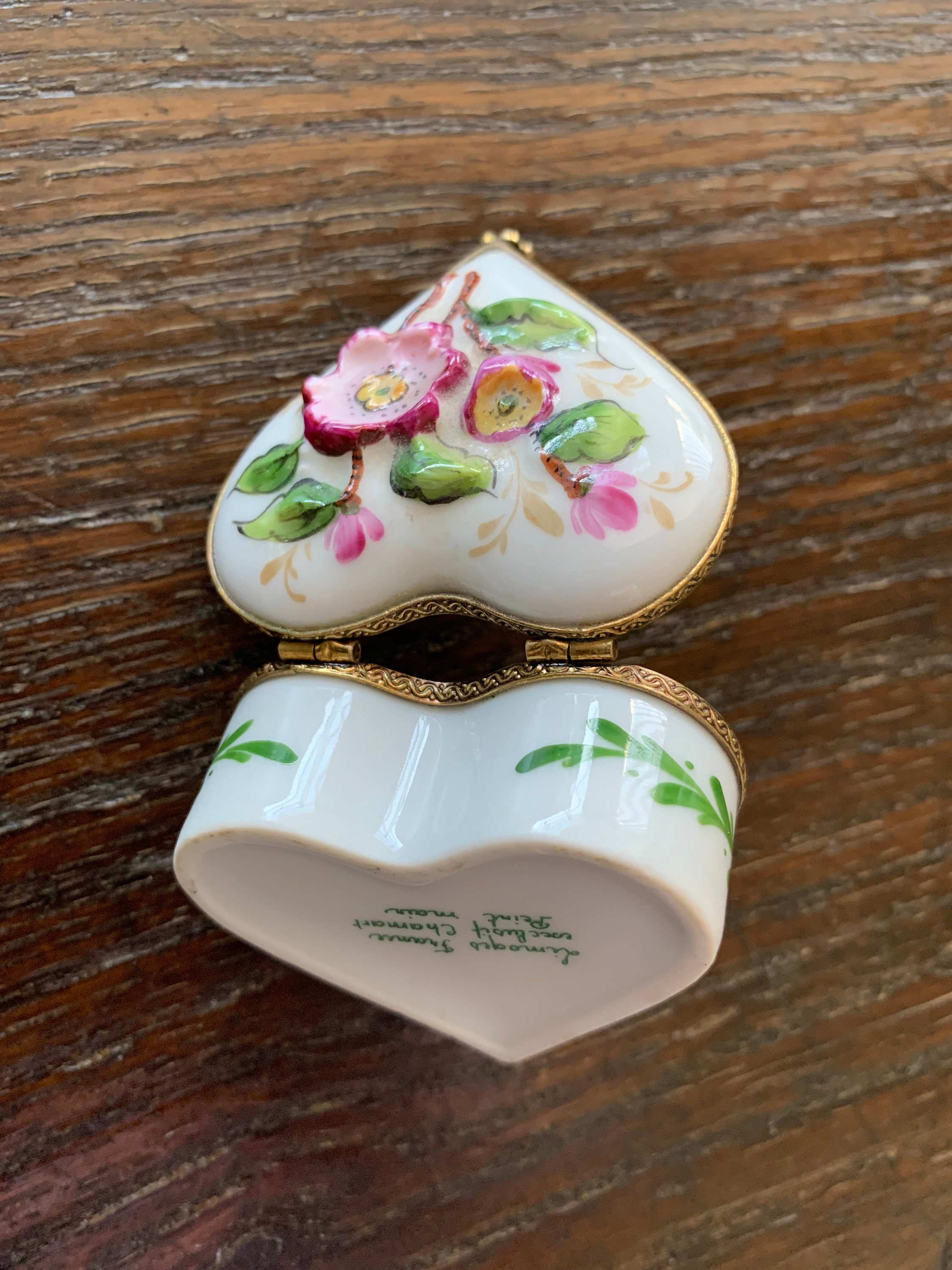 Limoges Heart Box Etsy