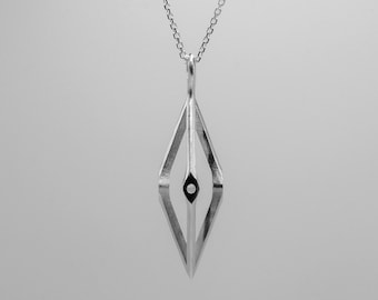 Ruitvorm herenketting, massief 925 sterlingzilver, handgemaakt in de VS, niet-traditioneel, eenvoudige coole kettingontwerpen, aandenken aan mori