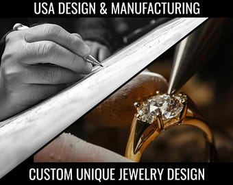 Custom Unique Jewelry Design Service, Custom Ring, Custom Pendant, Custom Necklace, Engagement, Wedding, Anniversary