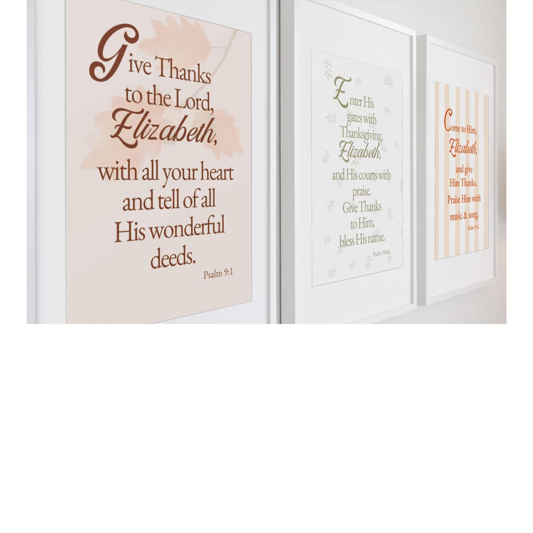 Custom Scripture Wall Art - Personalized Name Bible Verse Print - Etsy