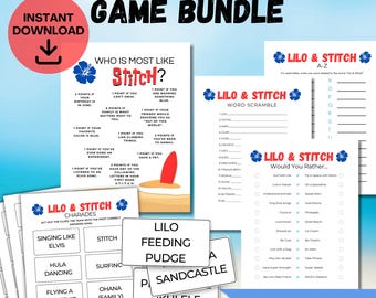 Stitch Riddles Stitch Tricky Scavenger Hunt Clues Riddles Game PINK | Party Lilo ...