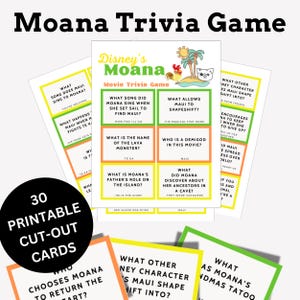 Moana Trivia Game | Moana Birthday Game | Moana games for Moana Party | Moana Party Games | Moana Birthday Party Game Trivia | Moana Game