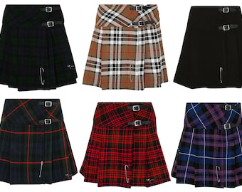Women's Scottish Traditional Tartan Mini Kilt 17 inches Skirt