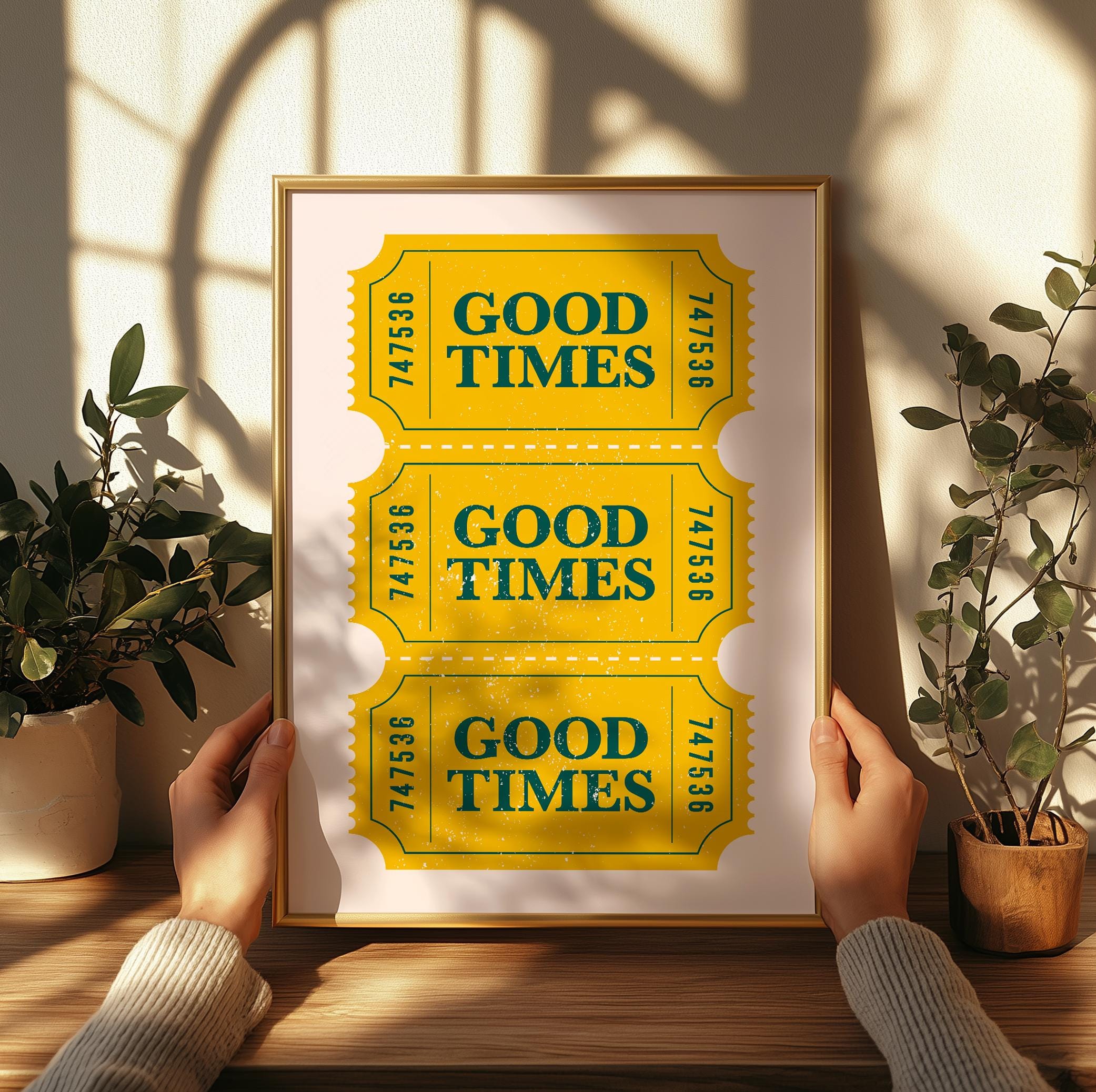 Retro Good Time Vintage Good Times Poster, Retro Good Times Ticket Wall Art, Apartment ...