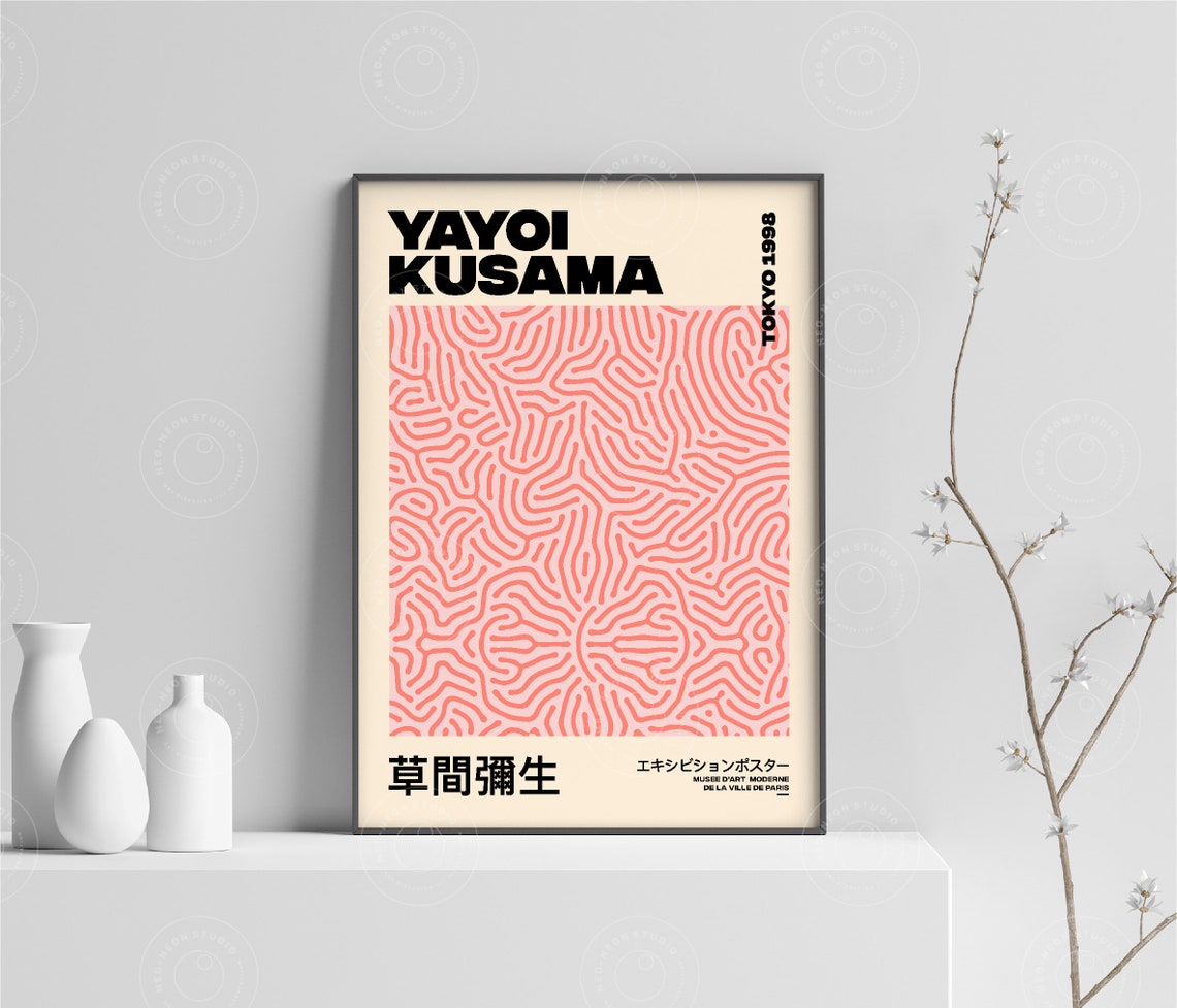 Yayoi Kusama Art Print Yayoi Kusama Poster Printed Yayoi Etsy