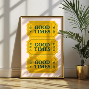Vintage Good Times Poster, Retro Good Times Ticket Wall Art, Apartment ...