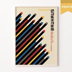 Bauhaus Geometric Poster, German Design, Bauhaus Art Print, Bauhaus Exhibition Poster, Bauhaus Printed Art, Bauhaus Weimar Art Print