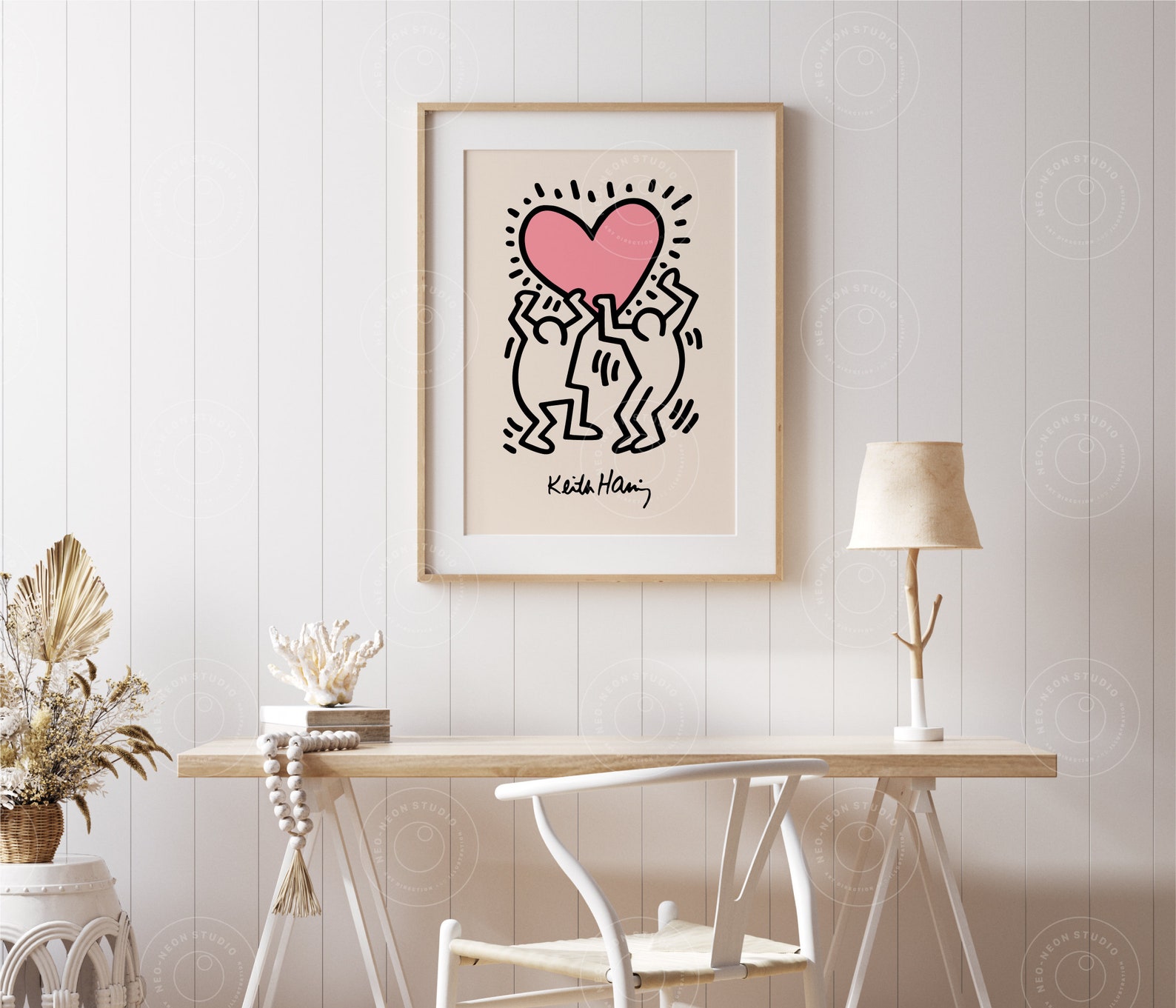 Keith Haring Heart Poster Keith Haring Print Line Art - Etsy