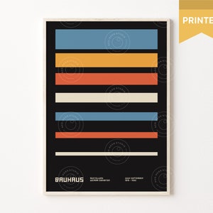 Bauhaus Geometric Poster, German Design, Bauhaus Art Print, Bauhaus Exhibition Poster, Bauhaus Printed Art, Bauhaus Weimar Art Print