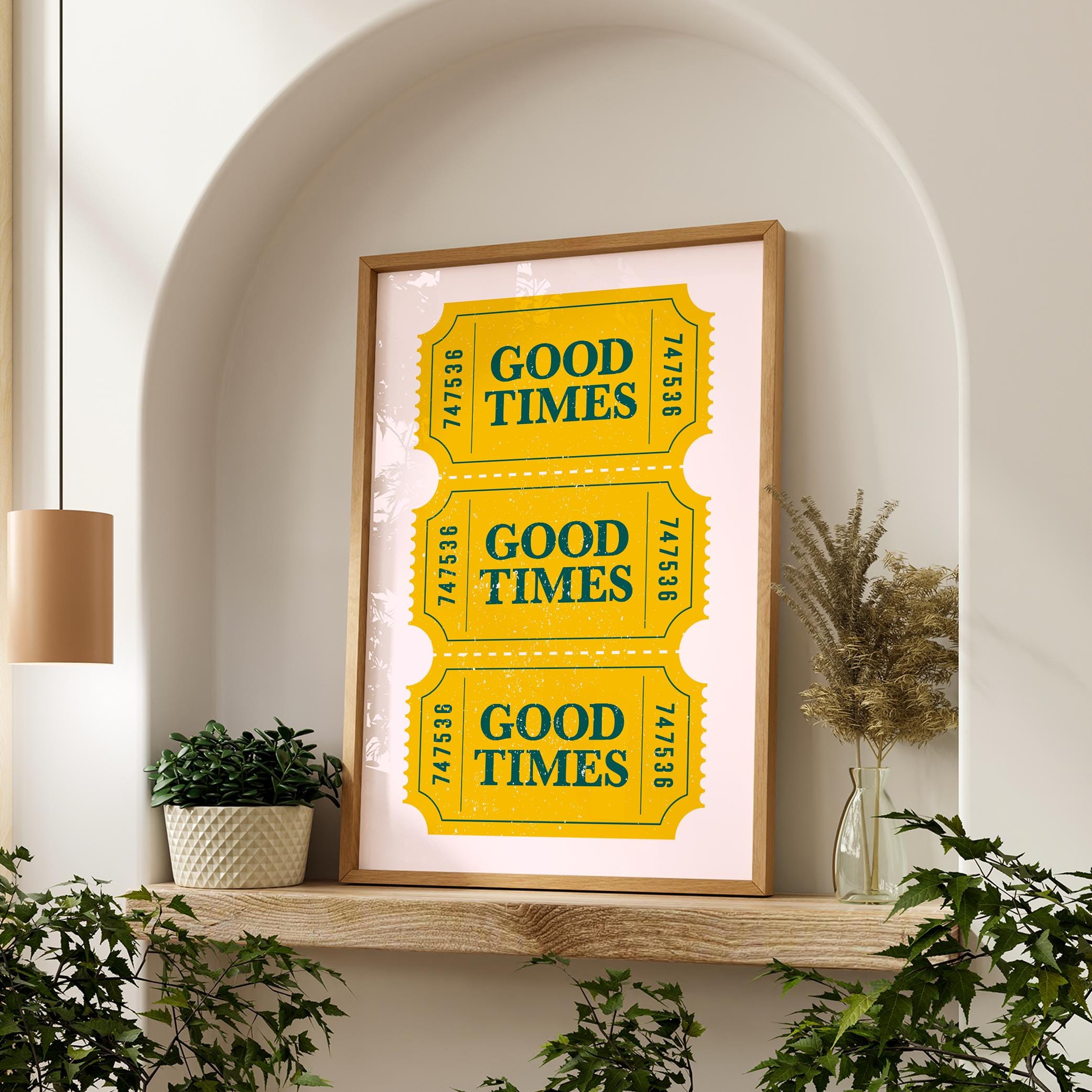 Retro Good Time Vintage Good Times Poster, Retro Good Times Ticket Wall Art, Apartment ...