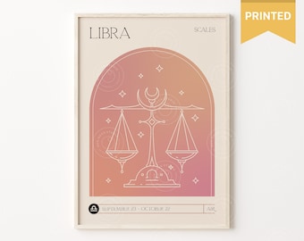 Libra Art Print, Libra Poster, Zodiac Poster, Astrology Print, Horoscope Libra, Zodiac Print, Horoscope Poster, Astrology Sky