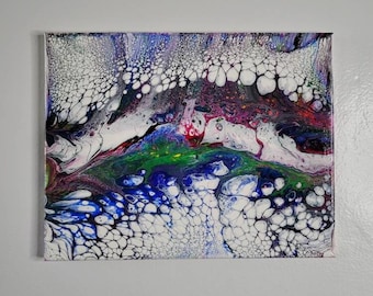 Abstract Art, Fluid Acrylic Pour Painting, Fluid Acrylic Pour Art, Original Art On Canvas, Home Decor