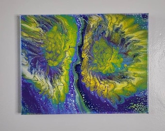 Acrylic Pour Painting, Fluid Acrylic Pour Art, Abstract Art, Original Art On Canvas, Home Decor