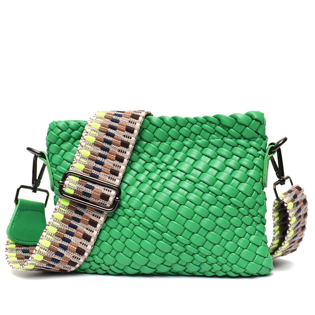 Crossbody Bag, Woven Leather Bag, Leather Crossbody Purse, Shoulder