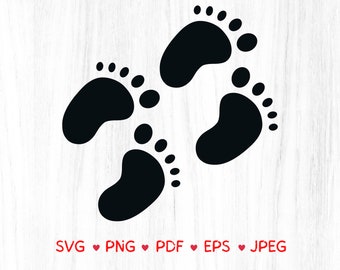 Baby Foot Steps Svg - Etsy
