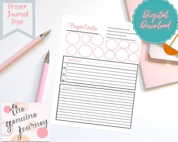 Prayer Circles Printable Journal Page, Circle Maker Journal Page ...
