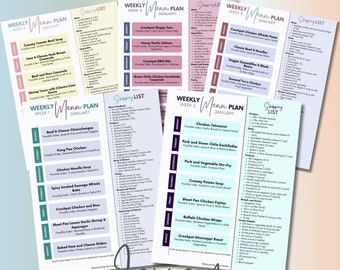 Januari Alla Dagliga Familjemiddagsmenyer | Matplanering | Middagsidéer | Veckovis Matplan | Middagsmeny | Vad som serveras till middag | Familjemiddagar