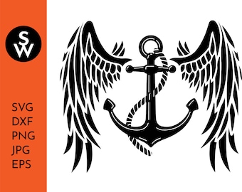 Alas de ancla...  svg, dxf, png, eps, jpg