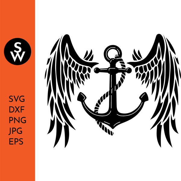 Anchor Wings...  svg, dxf, png, eps, jpg