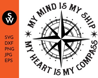 Rosa de la brújula svg, dxf, png, eps, jpg