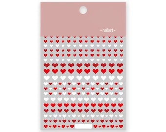 Valentines Heart Love Nail Stickers (Red/ Black/ Blue)