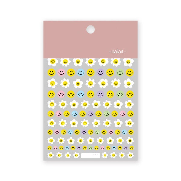 Smiley Face Nail Art Etsy