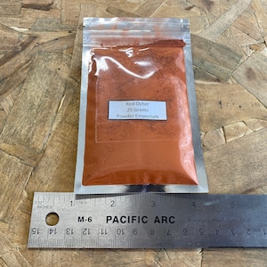 Red Ocher Pigment - 25 to 100 Grams Natural Pigment