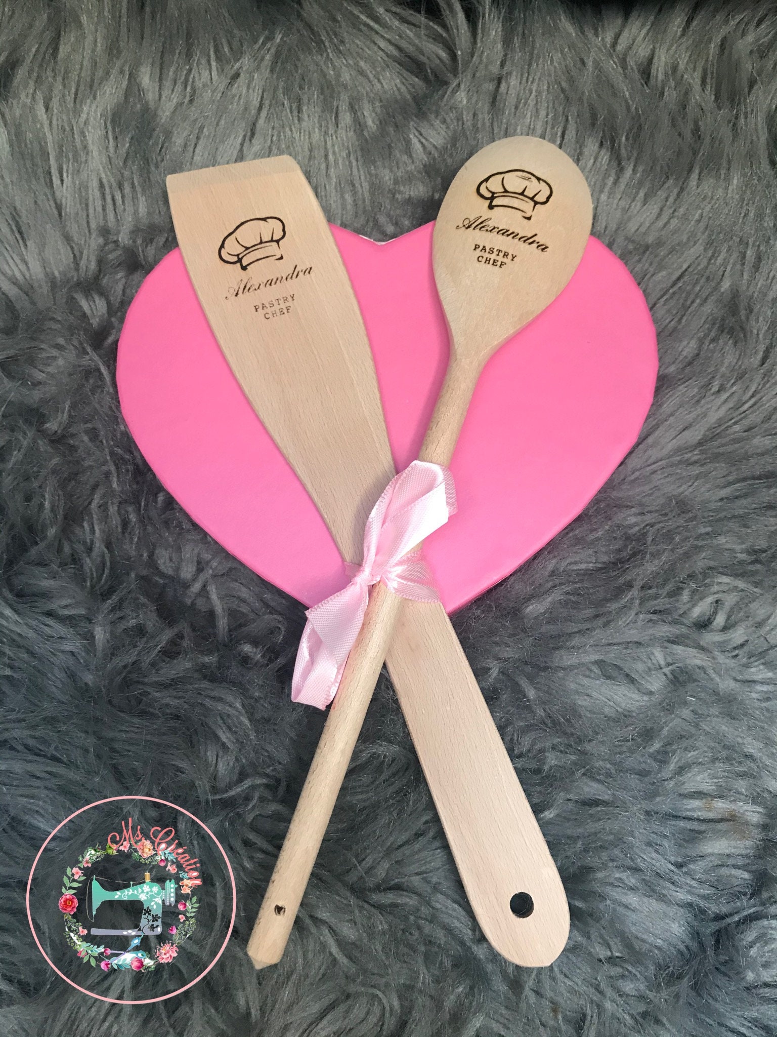 Ustensiles de Cuisine en Bois Personnalisé