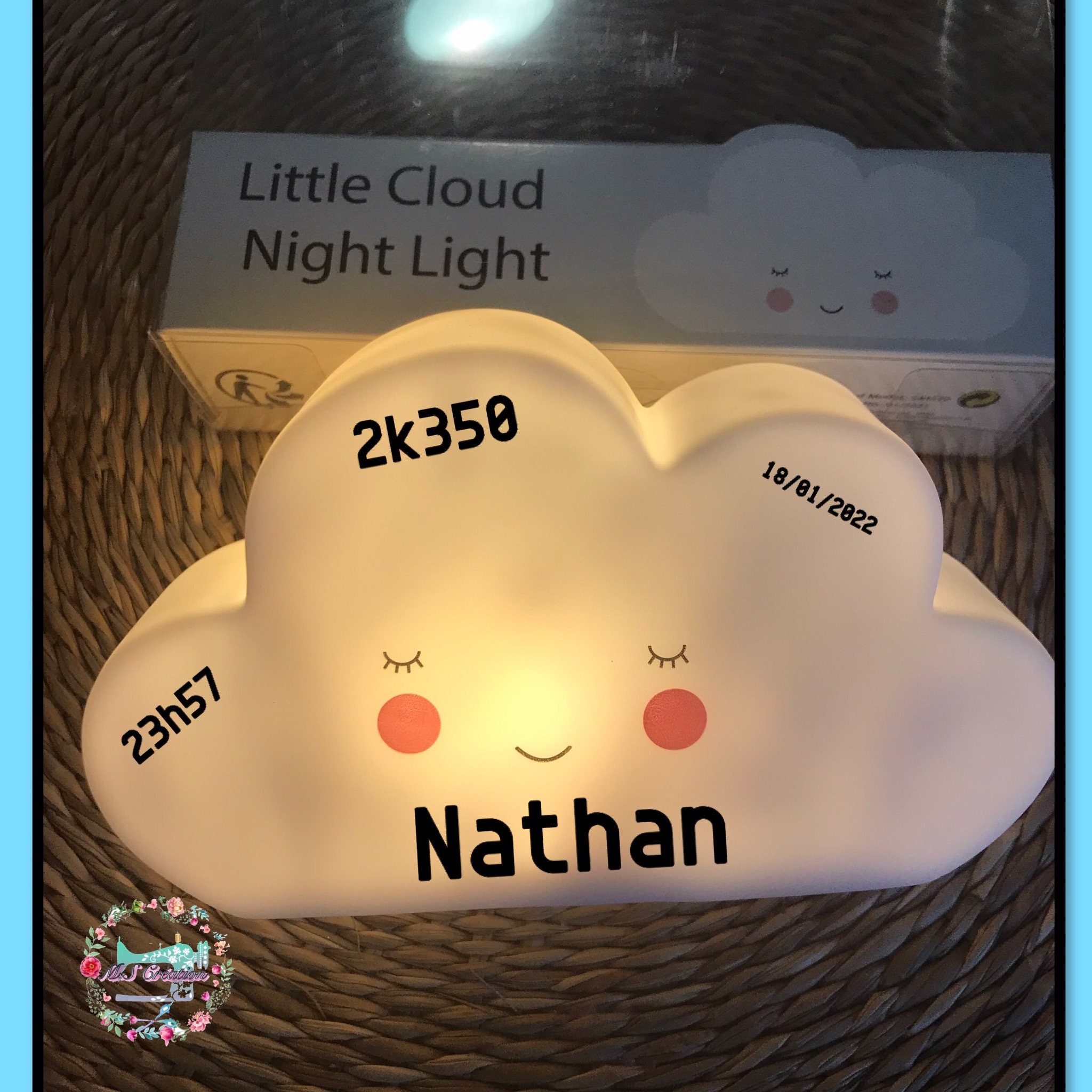 Veilleuse Nuage Personnalisé