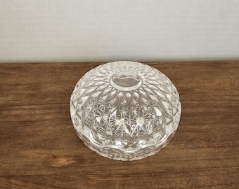Vintage French Lead Crystal Globe Dish – Covered Trinket Bowl