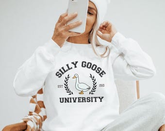 Silly Goose University Crewneck Sweatshirt - Unisex Funny Sweater