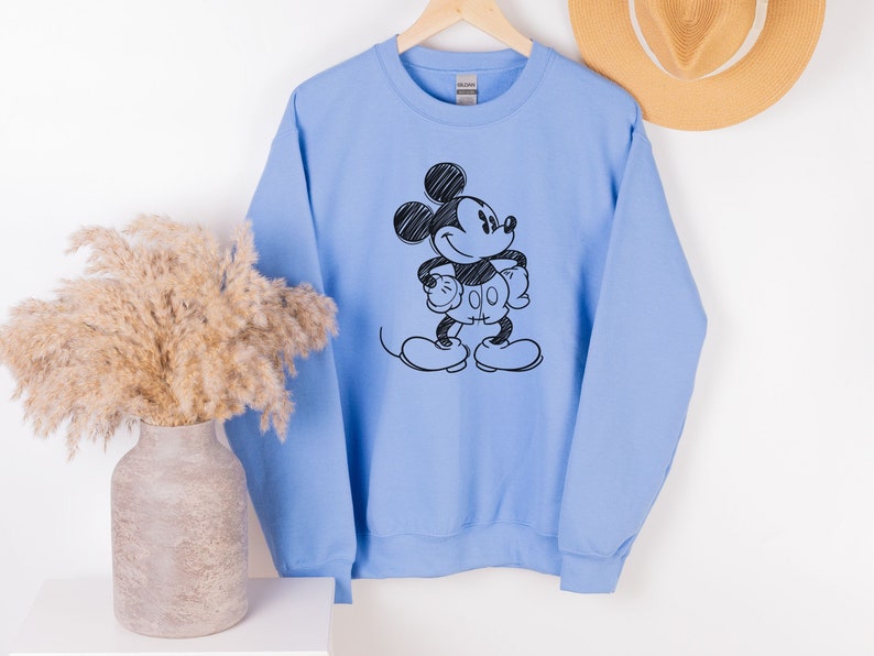 Mickey Mouse Sweatshirt Vintage • Disney Classic Mickey Mouse Pose Sweatshirt • Classic Mickey Mouse Crewneck