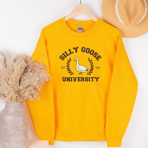 Silly Goose University Crewneck Sweatshirt • Unisex Silly Goose University Sweater • Funny Gift for Guys • Funny Goose