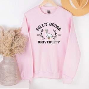 Silly Goose University Crewneck Sweatshirt • Unisex Silly Goose University Sweater • Funny Gift for Guys • Funny Goose