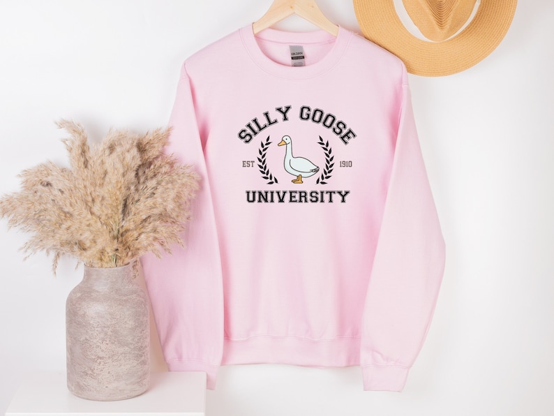 Silly Goose University Crewneck Sweatshirt • Unisex Silly Goose University Sweater • Funny Gift for Guys • Funny Goose