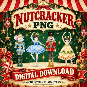 Nutcracker PNG, Christmas Shirt Design, Watercolor Digital