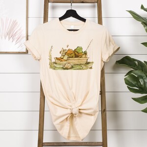 Frog And Toad Shirt • Vintage Classic Book Tee • ,Cottagecore Short Sleeve • Frog And Toad Fishing T-Shirt • Book Lover Gift
