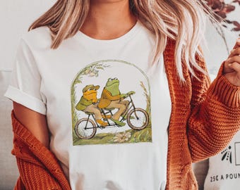 Cottagecore Frog and Toad Shirt: Book Lover Tee