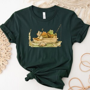 Frog And Toad Shirt • Vintage Classic Book Tee • ,Cottagecore Short Sleeve • Frog And Toad Fishing T-Shirt • Book Lover Gift