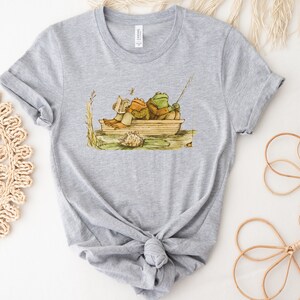 Frog And Toad Shirt • Vintage Classic Book Tee • ,Cottagecore Short Sleeve • Frog And Toad Fishing T-Shirt • Book Lover Gift