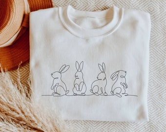 Bunny Sweatshirt • Bunny Crewneck • Rabbit Sweater •  Easter Sweatshirt • Spring Sweatshirt • Bunny Mom Sweatshirt