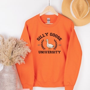 Silly Goose University Crewneck Sweatshirt • Unisex Silly Goose University Sweater • Funny Gift for Guys • Funny Goose