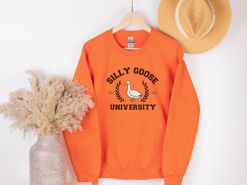 Silly Goose University Crewneck Sweatshirt • Unisex Silly Goose University Sweater • Funny Gift for Guys • Funny Goose