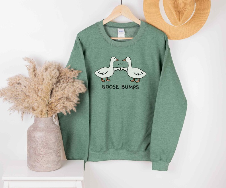 Goose Bump Sweater • Unisex Silly Goose Sweatshirt • Gift for Goose Lover • Couple Crewneck • Funny Sweaters • Sarcastic Shirt